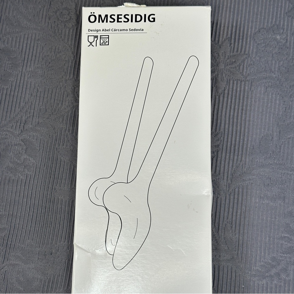 IKEA OMSESIDIG  Serving Set 2 Pieces Stainless Steel 505.460.98
